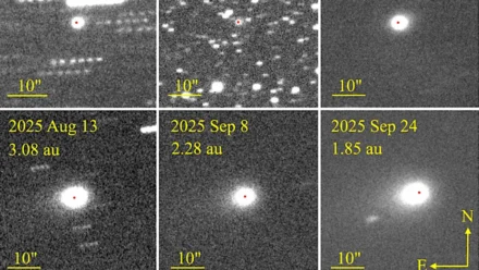 Cometa interstelară 3I/ATLAS și-a schimbat direcția cozii, iar astronomii sunt intrigați